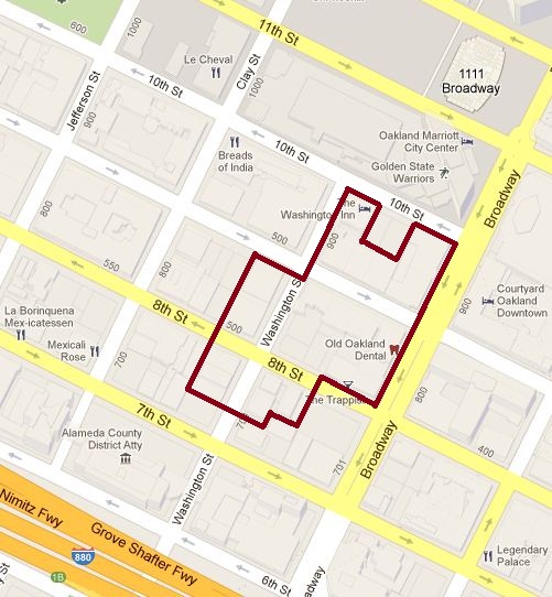 Victorian Row Oakland boundaries