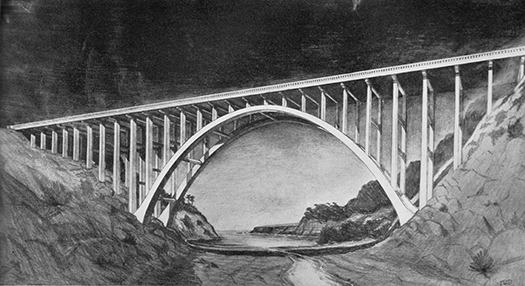 Russian Gulch Bridge rendering