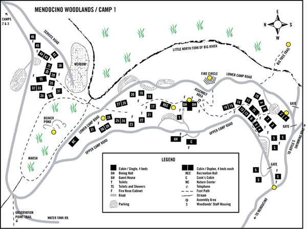 Mendocino Woodlands Camp 1 layout