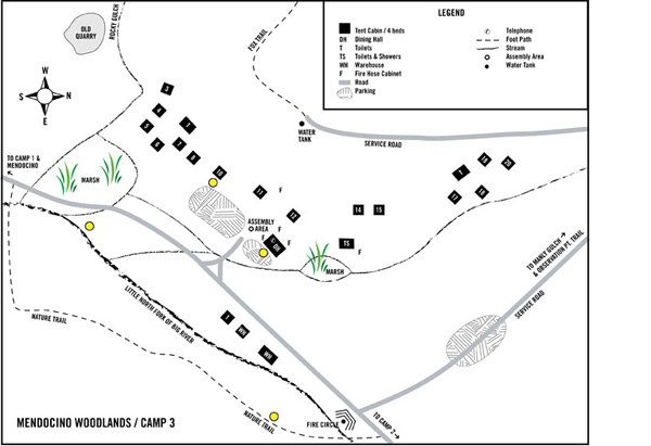 Mendocino Woodlands Camp 3 layout