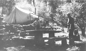 Campsite at Doane Valley, 1935