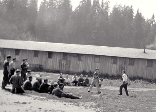 Boxing at the Humboldt Redwoods Dyerville camp