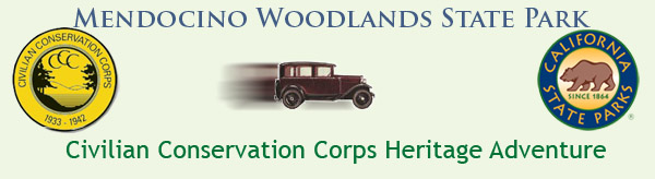 Mendocino Woodlands State Park Civilian Conservation Corps Heritage Adventure banner
