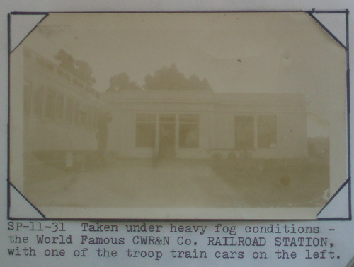 California Western Railroad depot and troop train