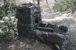 Campsite 17 stove before restoration