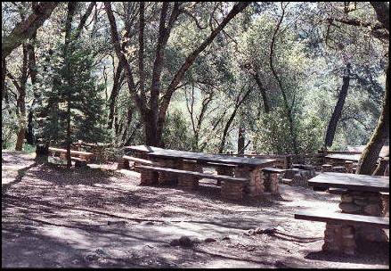 Picnic area located in Marshall Gold Discovery SHP