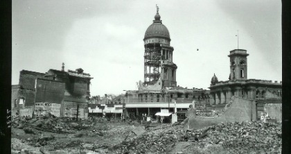 City Hall destruction in 1906. Photo by Jack London.