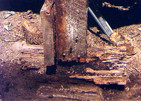 Image of disintegrating posts and piers