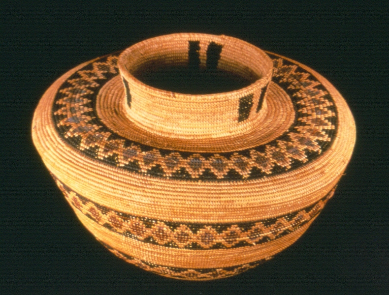 California Indiian Water Basket in the State Indian Museum collection