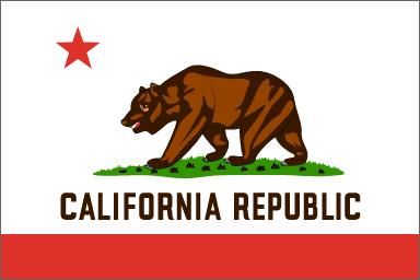 The current California State Flag, adopted by the state legislature in 1911, is based on the original Bear Flag raised by pioneering Americans over Sonoma in 1846. The Bear was representative of the numerous Grizzly Bears in the state and the words "California Republic" testify to the fiesty American pioneers who settled in the territory.