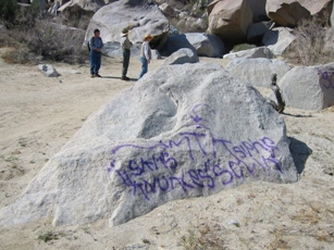 Graffiti at archaeological site.