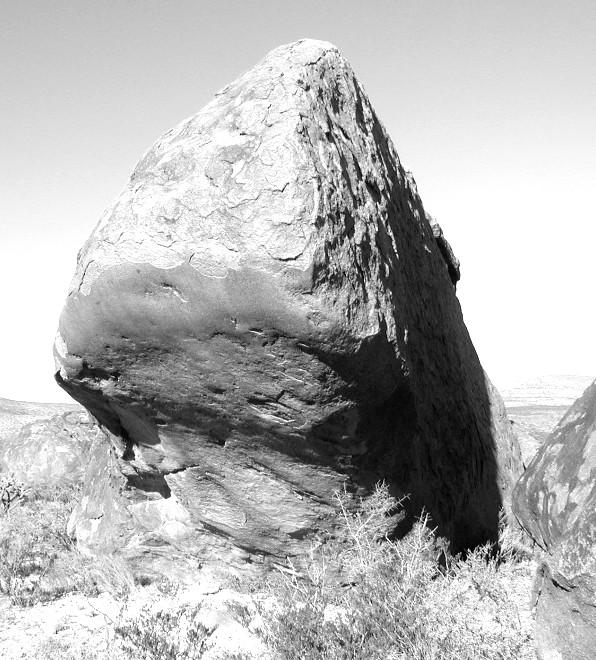 Rubbing Rock at Cornudas Mountain, New Mexico. Photo by LeRoy Unglaub, 2002.