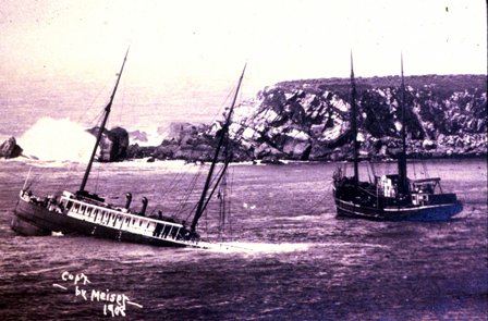 SS Pomona Shipwreck in 1908