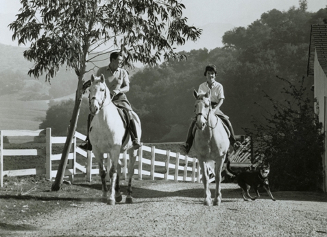 Ronald Reagan and Nancy riding at their Malilbu Ranch in 1958, site ot the proposed Ronald Reagan Equestrian Campground.  Photo Courtesy of the Reagan Family.
