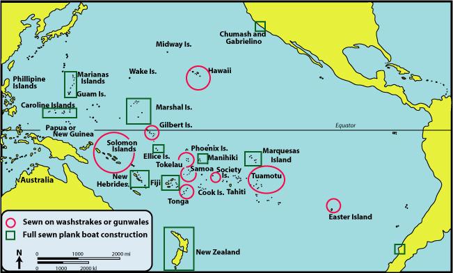 Sewn Plank Technology shows the possible Chumash-Polynesian connection. Graphic provided by Terry Jones