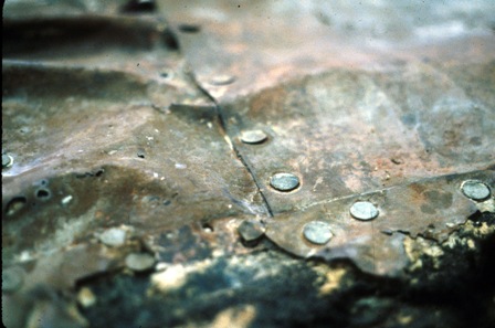 Closeup of Sterling's copper workmanship