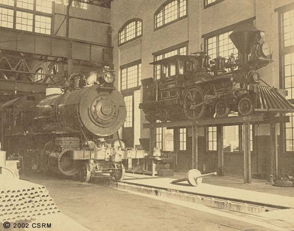 Locomotive No. 1 in Sacramento Shops Circa 1911. (CSRM)