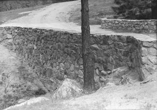 Stonework entrance at Mount San Jacinto, 1935