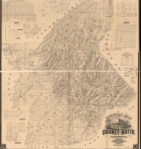 Butte County Official Map 1800's