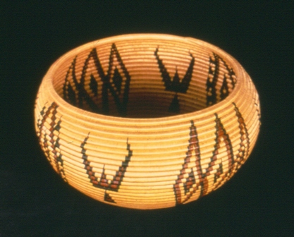 California Indian Basket with bird design