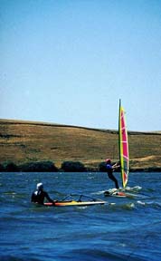 Two windsurfers at Brannan Island SRA