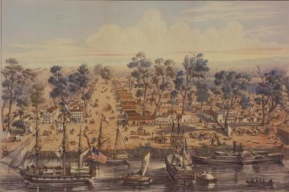 View of Sacramento circa 1849 (From California State Library)
