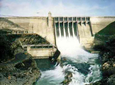 BLM photo of Folsom Dam and spillway.