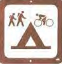A hike and bike in campground sign