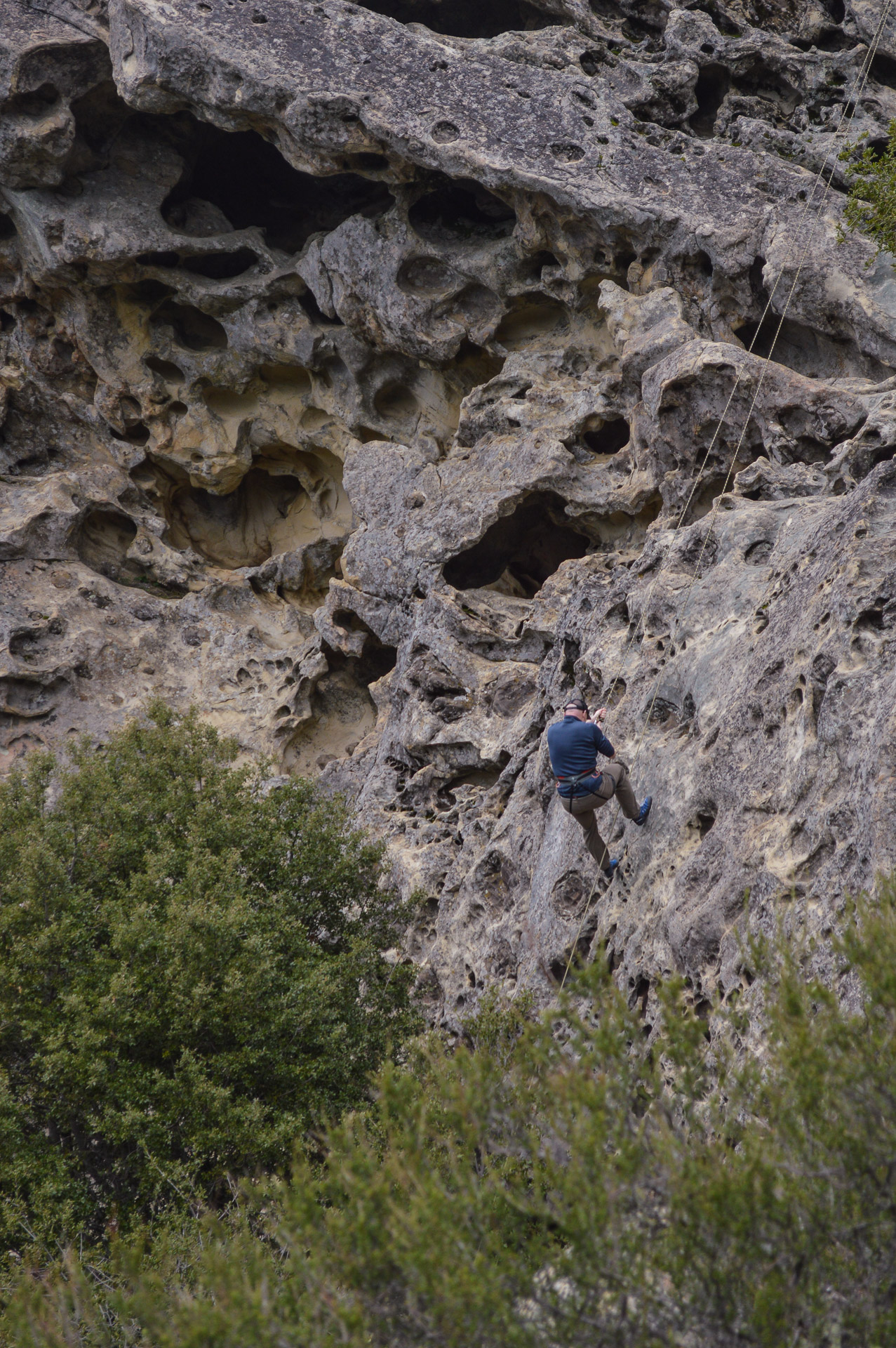 Climbing tafoni sandstone
