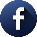 Facebook Icon Blue Circle with white letter 