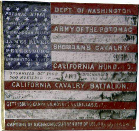 Flag of the California 100, presented after the war.