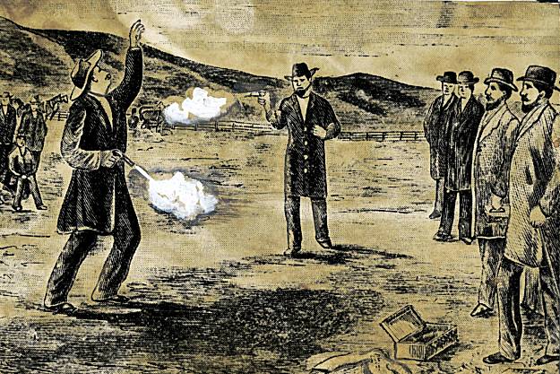 Depiction of the Duel between David Broderick and David Terry