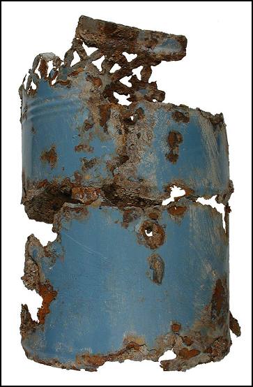 Remains of a portable kerosene heater